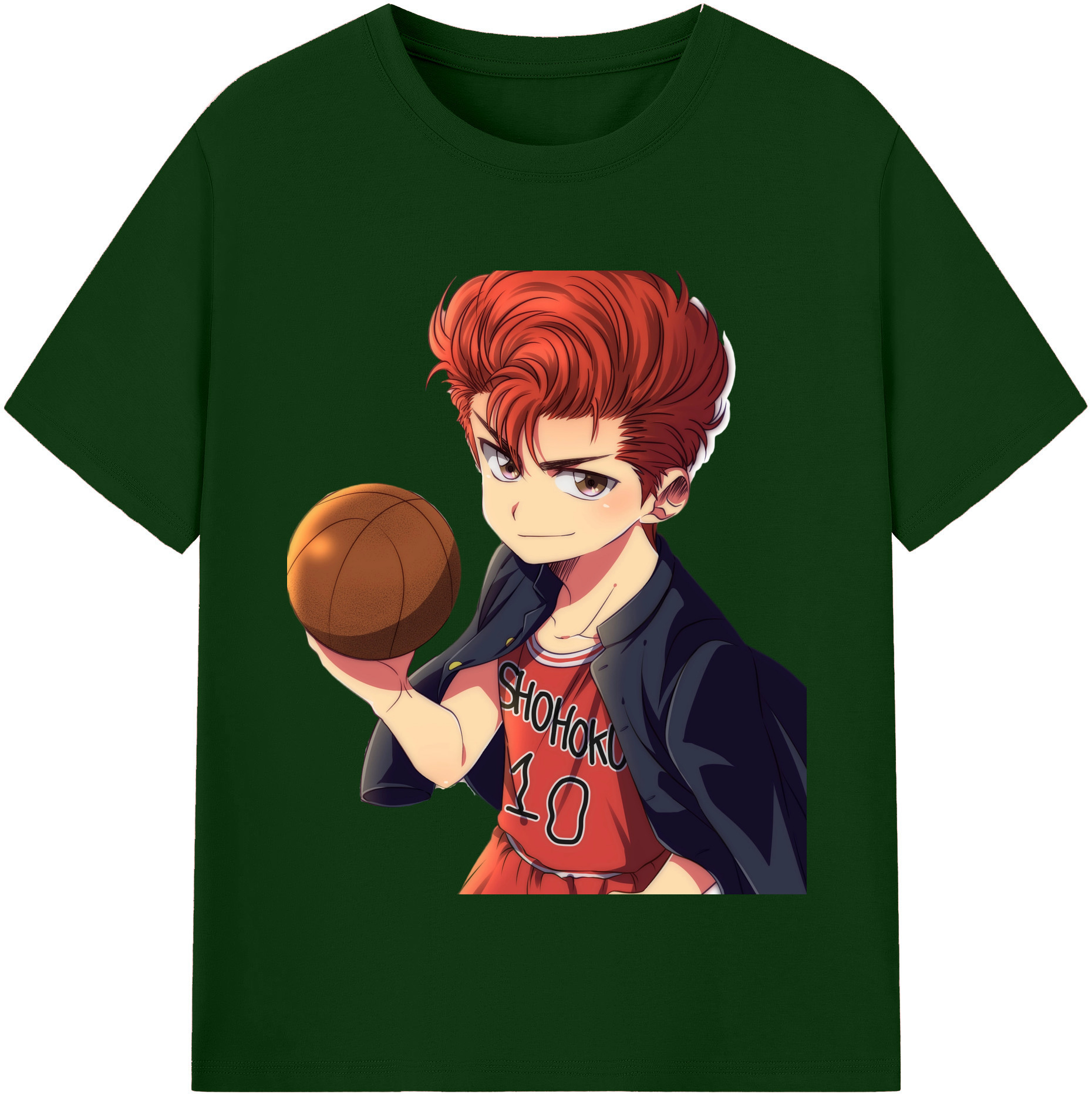 SLAM DUNK／スラムダンク 綿100％半袖Tシャツ（フロントプリント）